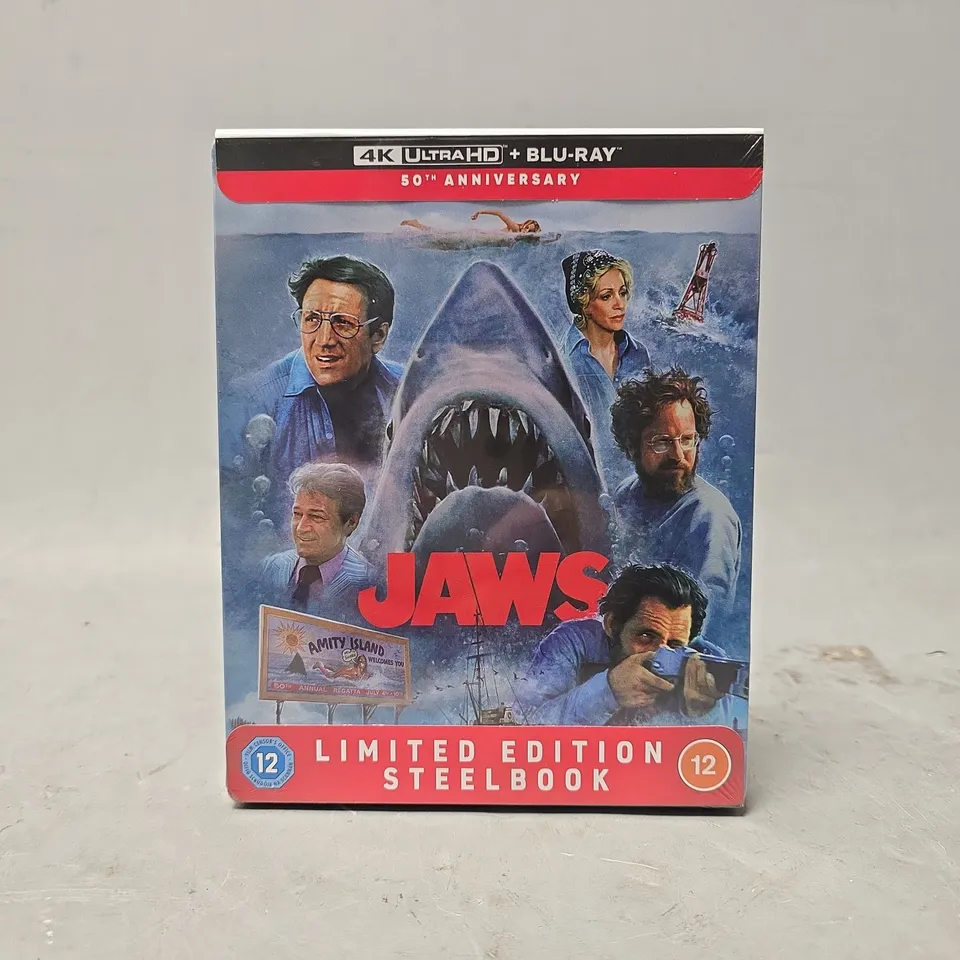 SEALED JAWS 50TH ANNIVERSARY LIMITED EDITION 4K ULTRA HD STEELBOOK