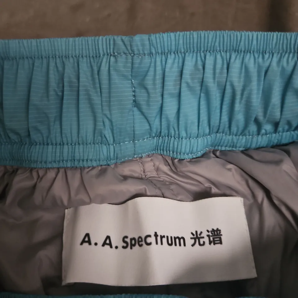 A.A. SPECTRUM LIGHT BLUE NYLON TRACK PANTS WITH DRAWSTRING WAIST - SIZE UNSPECIFIED 