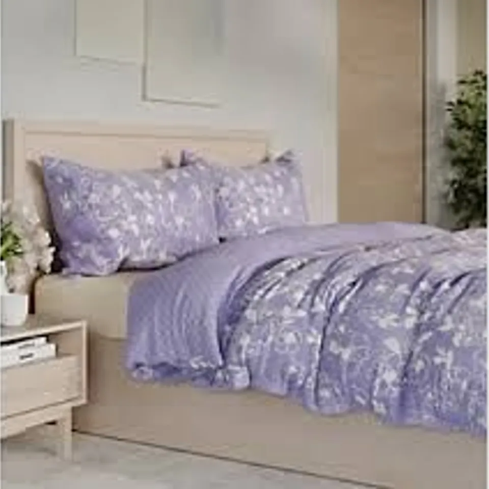 COZEE HOME VELVETSOFT REVERSIBLE FLORAL GEO 4 PIECE DUVET SET