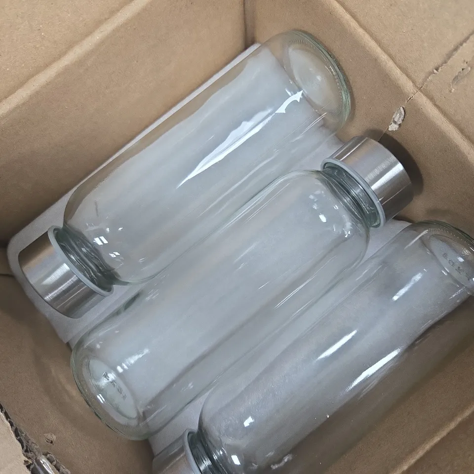 BOXED LIMILI SET OF 6 VERSATILE GLASS EMPTY BOTTLES - COLLECTION ONLY