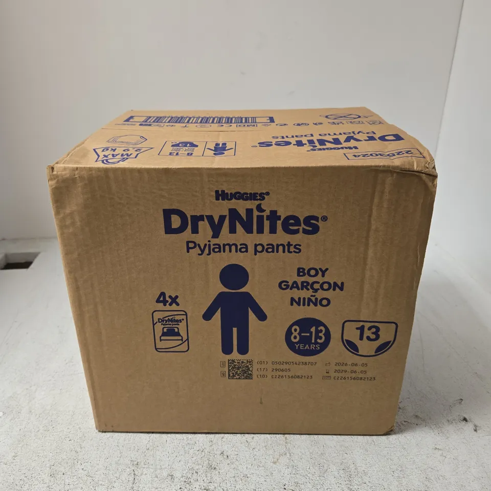 HUGGIES DRYNITES PYJAMA PANTS – BOY, 8-13 YEARS, 4 PACK