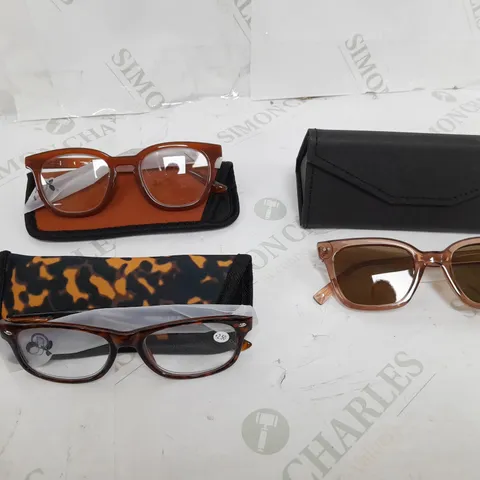 HUMMINGBIRD SUNGLASSES AND READING GLASSES IN TAN