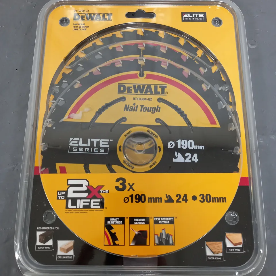 DEWALT DT10399 190MM 24T EXTREME FRAMING CIRCULAR SAW BLADE 3 PACK