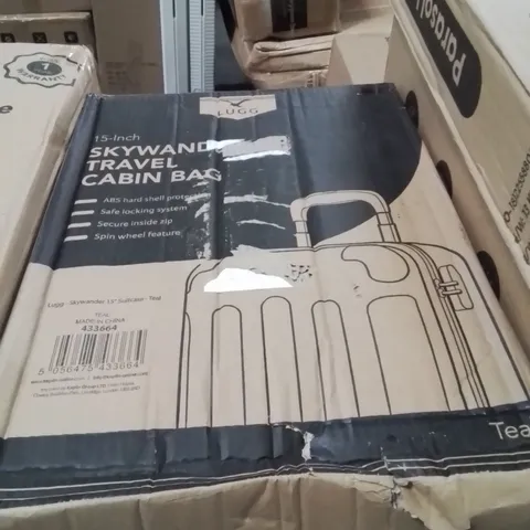 BOXED LUGG 15INCH SKYWANDER TRAVEL CABIN BAG TEAL