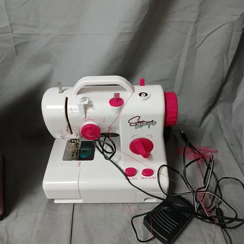 SEWING STUDIO FASHION SEWING MACHINE TOY – WHITE WITH PINK ACCENTS (AGES 6+)