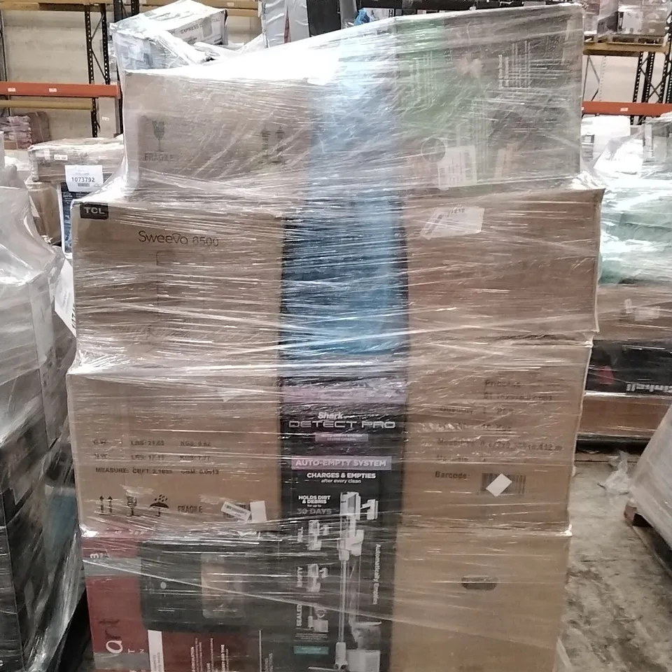 PALLET OF APPROXIMATELY 23 UNPROCESSED RAW RETURN HOUSEHOLD AND ELECTRICAL GOODS TO INCLUDE;