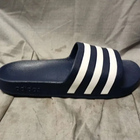 UNBOXED PAIR OF ADIDAS SLIDES IN NAVY - UK 9