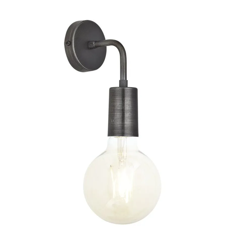 BOXED SLEEK 1 LIGHT ARMED SCONCE - BLACK