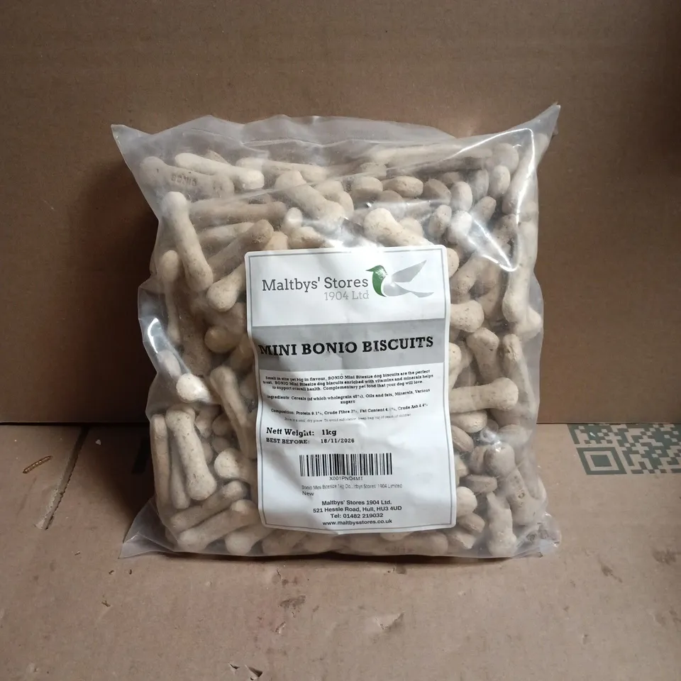 MALTBYS' STORES MINI BONIO BISCUITS 1KG FOR DOGS
