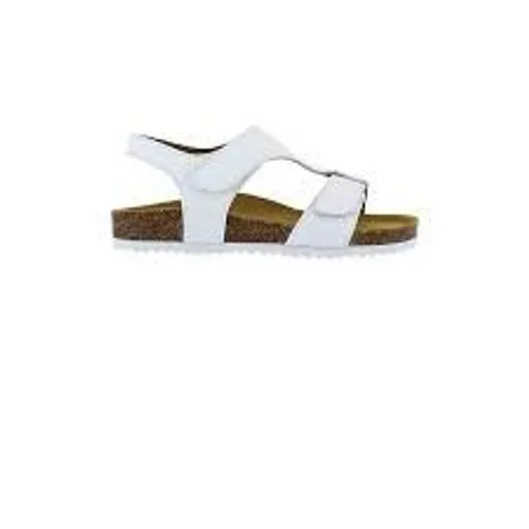 BOXED PAIR OF ADESSO FOOTBED SANDALS IN WHITE SIZE 4