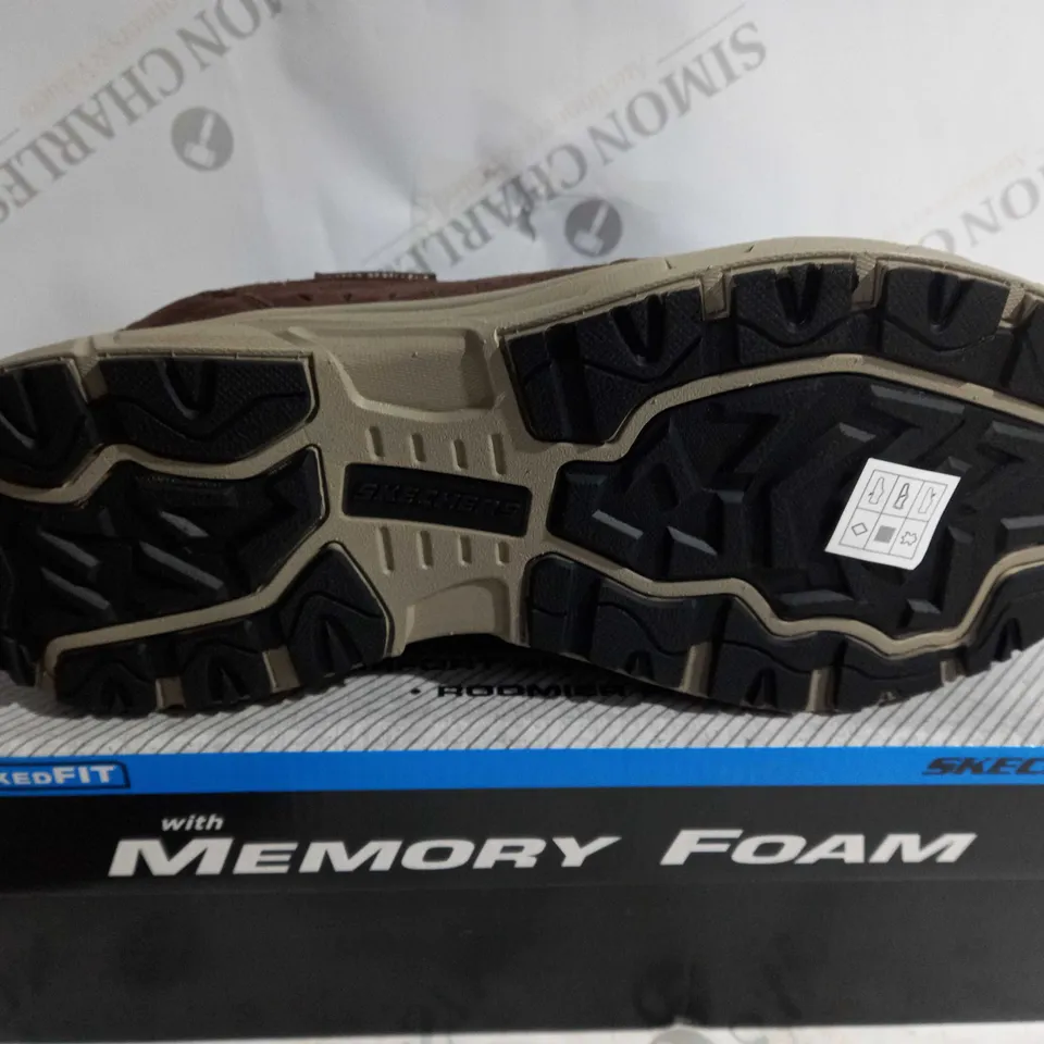 SKECHERS MEN'S OAK CANYON SUEDE SLIP ON SHOE - 11