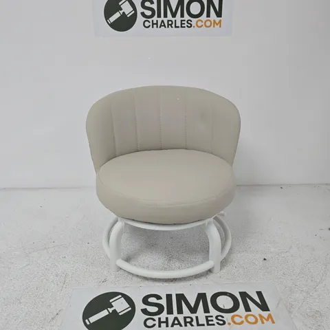 EZIFY ROUND PULLEY STOOL WITH WHEELS
