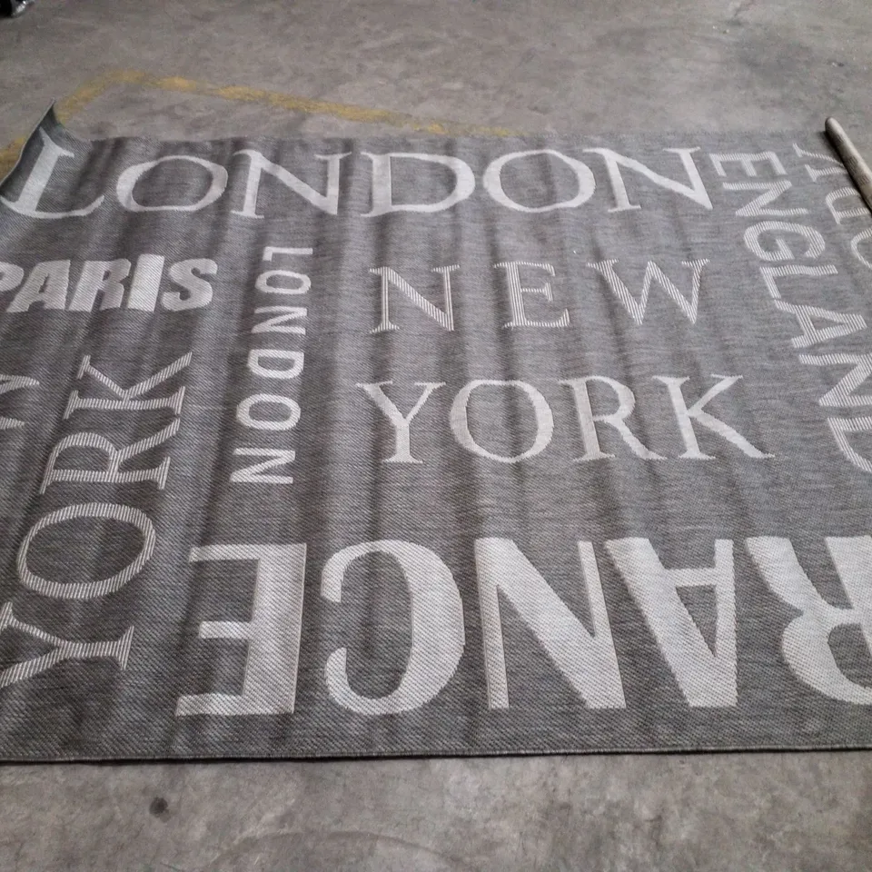 BRAND NEW PACO HOME COUNTRY 675 AREA RUG IN GREY - 200X280CM 