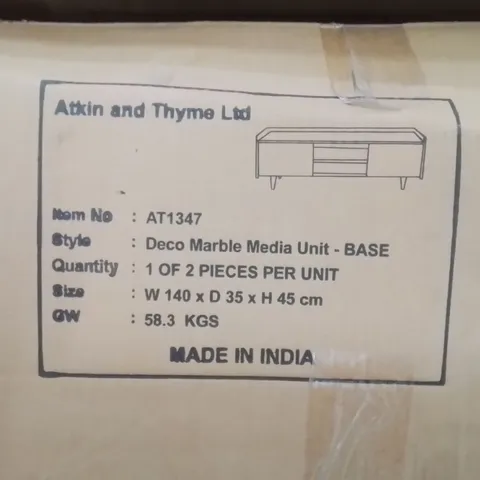 BOXED DECO MARBLE MEDIA UNIT (2BOXES)