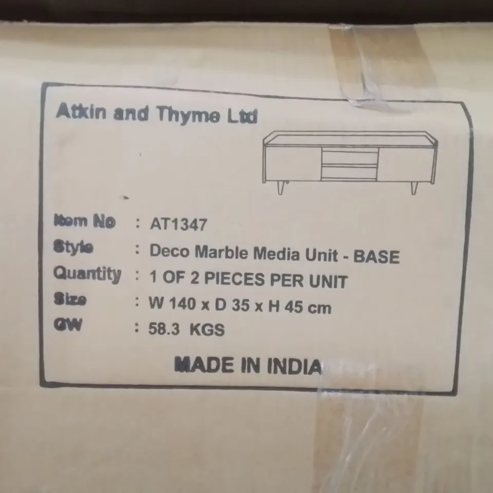BOXED DECO MARBLE MEDIA UNIT (2BOXES)
