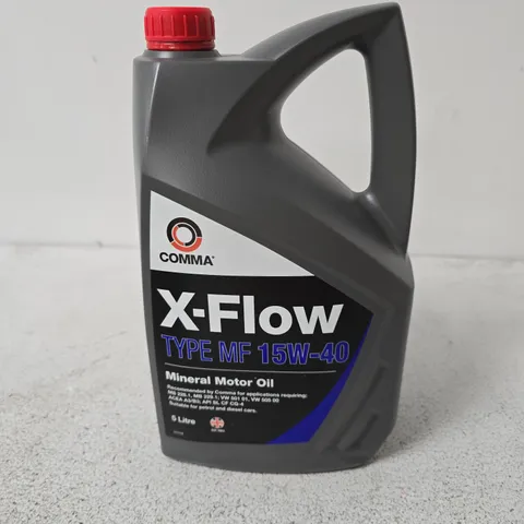 COMMA X-FLOW TYPE MF 15W-40 MINERAL MOTOR OIL, 5 LITRE