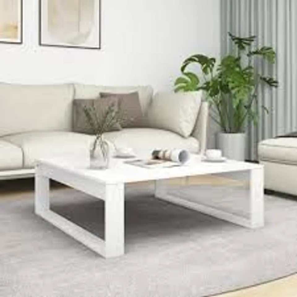 BOXED GODDORD SLED COFFEE TABLE - WHITE (1 BOX)