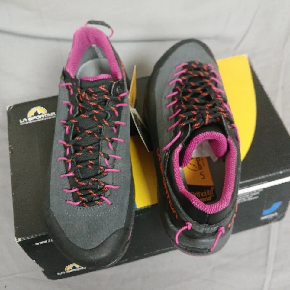 BOXED LA SPORTIVA TX4 EVO GTX WOMEN’S APPROACH SHOES – UK 4, GREY/BLACK WITH PINK ACCENTS