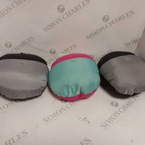 3 X MOTHERCARE COMPACT COSYTOES IN ASSORTED COLOURS