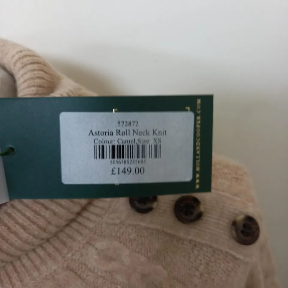 HOLLAND COOPER ASTORIA ROLL NECK KNIT JUMPER SIZE XS