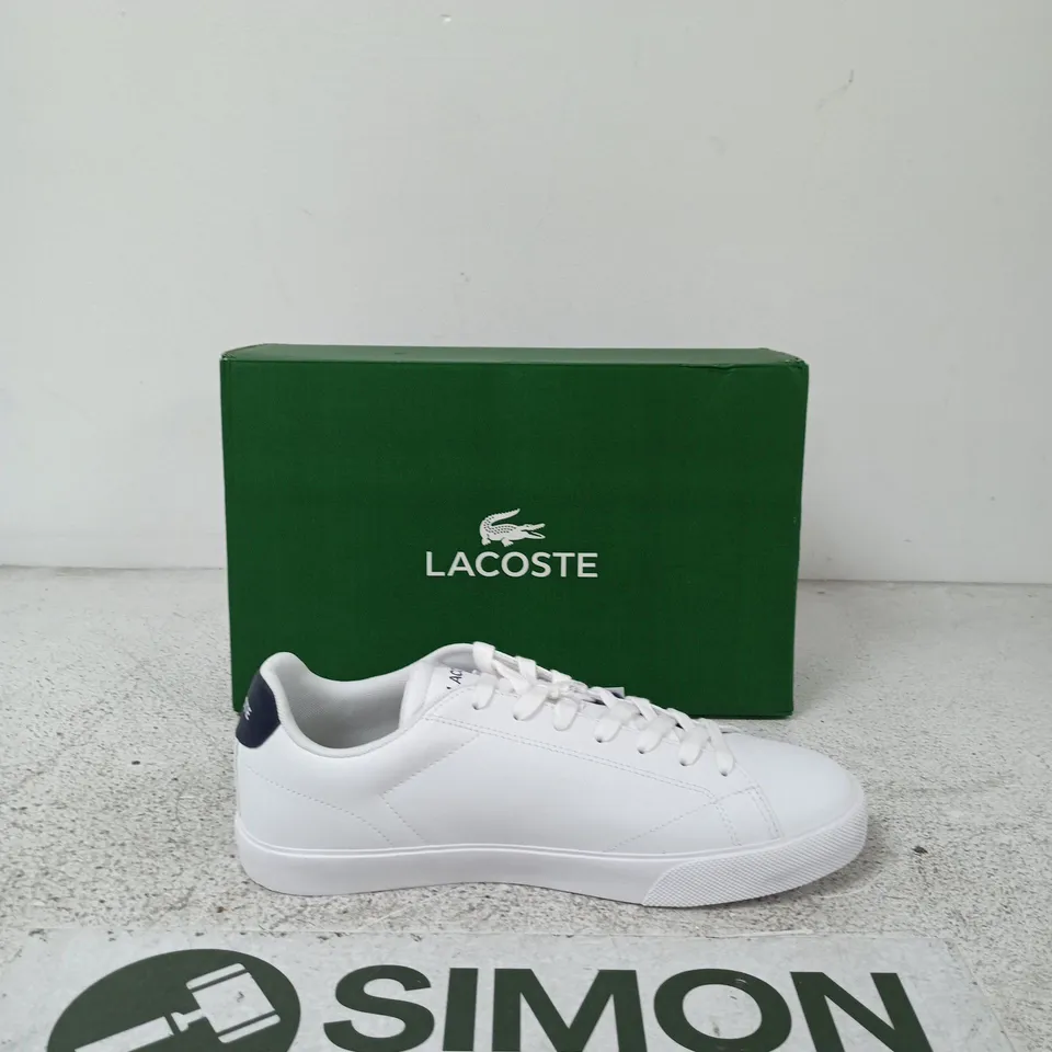 LACOSTE LEROND SET TRAINERS - WHITE SIZE UK10