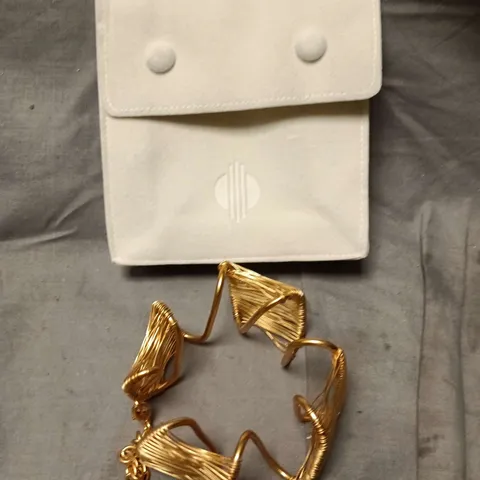 GOLD-TONE WIRE-WOVEN CUFF BRACELET 