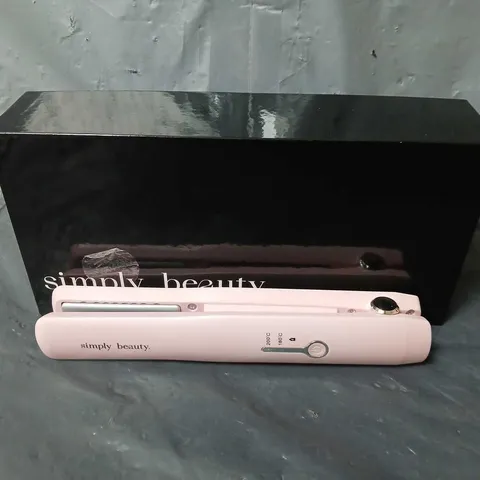 SIMPLY BEAUTY CORDLESS COMPACT STRAIGHTENER IN PINK
