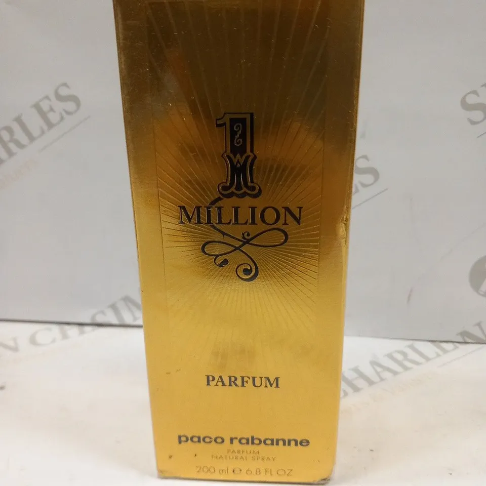BOXED AND SEALED PACO RABANNE 1 MILLION PARFUM NATURAL SPRAY 200ML