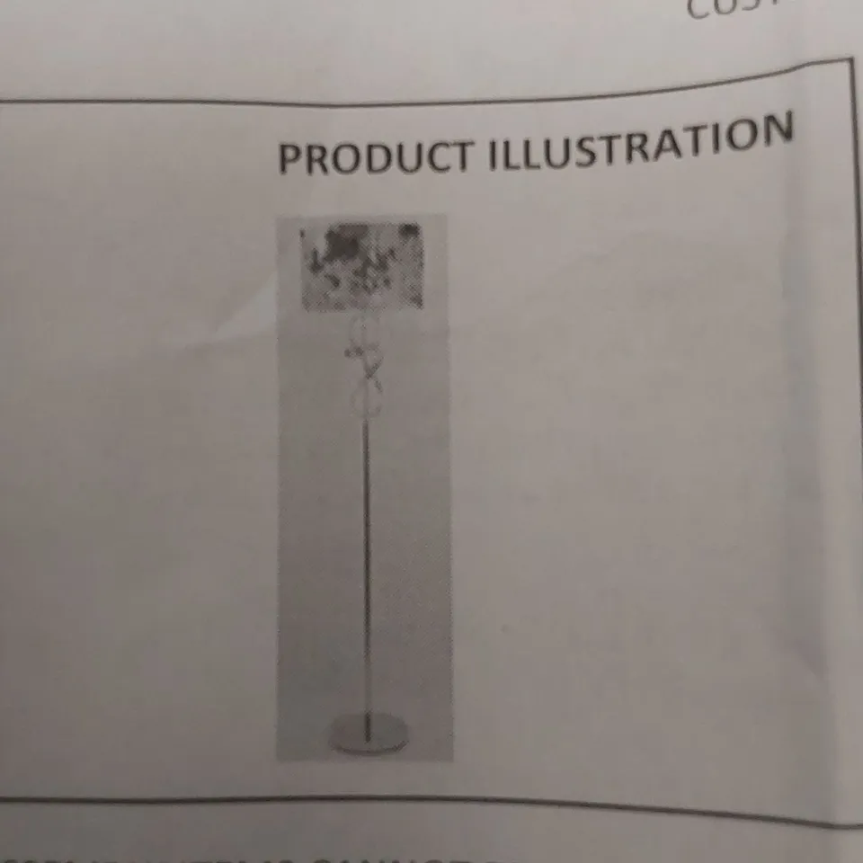 BOXED FLOOR LAMP WITH METAL BASE FOR LIVING ROOM (1 BOX)