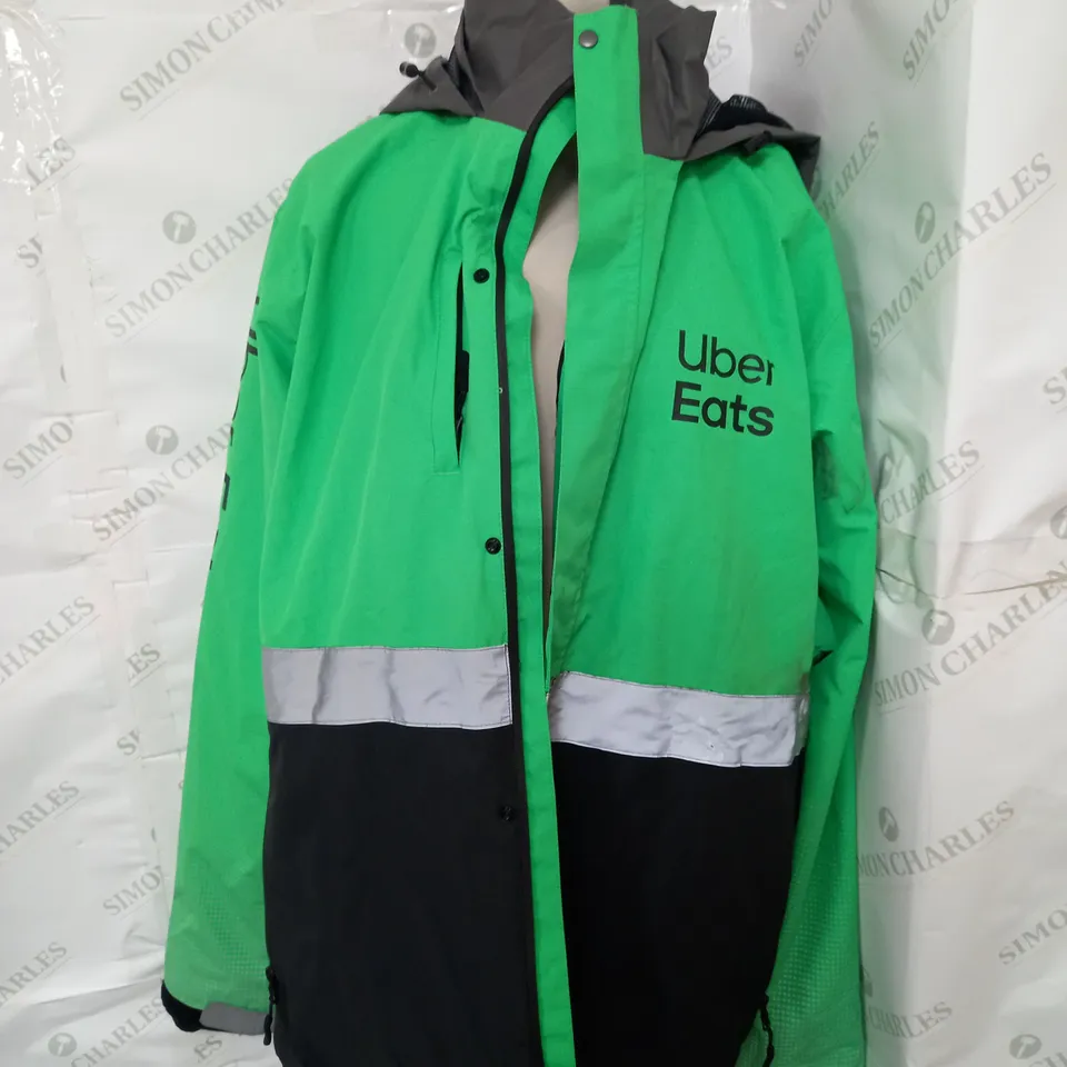 UBER EATS FLEECE JACKET WITH HOOD - XL