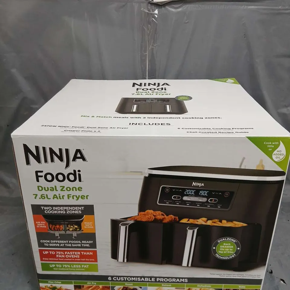 Lot 8484: NINJA FOODI DUAL ZONE 7.6L AIR FRYER AF300UK RRP £199 ...