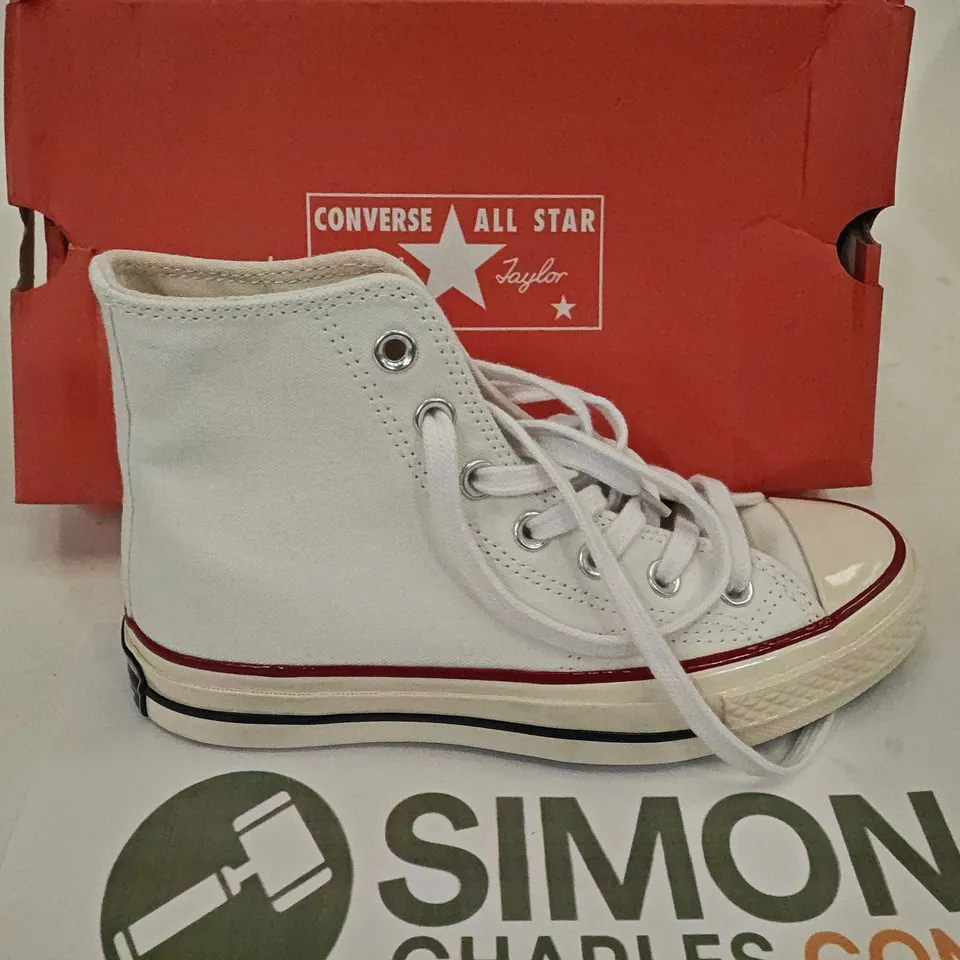 CONVERSE CHUCK 70 HI WHITE TRAINERS - UK 3