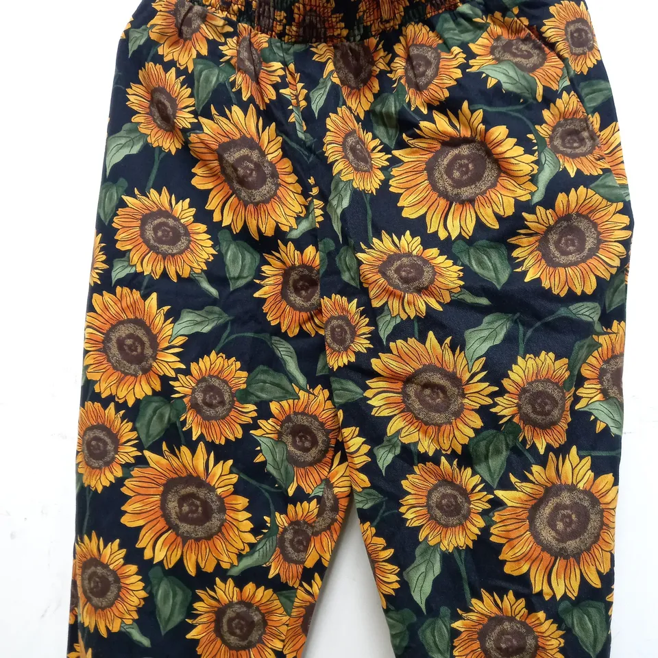 LUCY YAK ALEXA TROUSERS IN SUNFLOWERS PATTERN - XSR