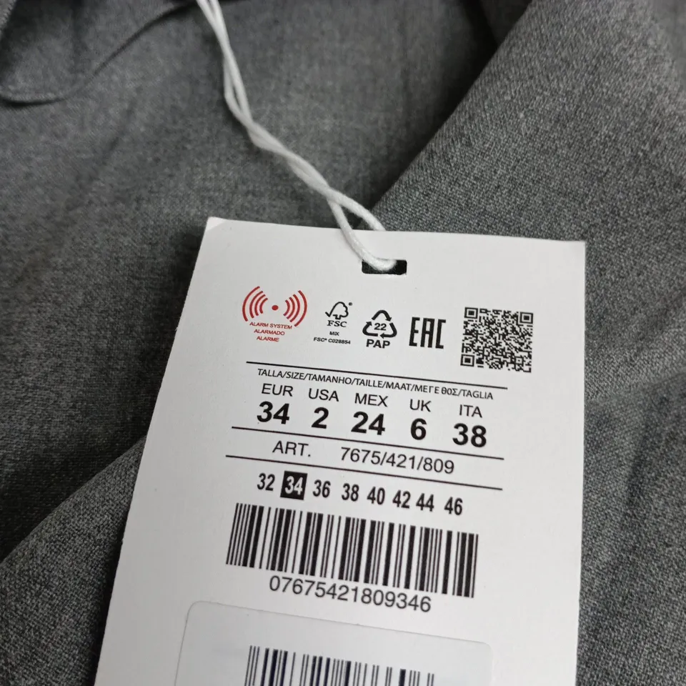 PULL&BEAR WOMEN'S GREY TROUSERS – UK 6 / EU 34
