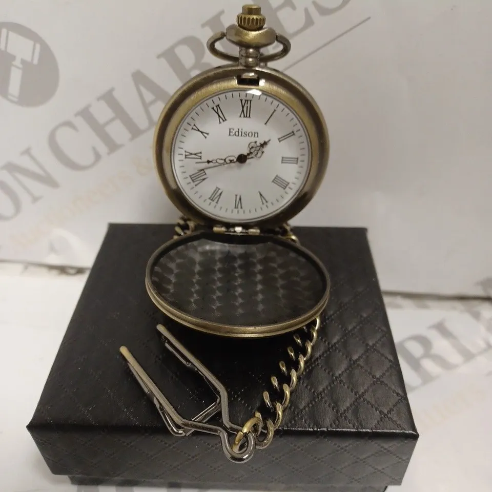 BOXED EDISON POCKET WATCH