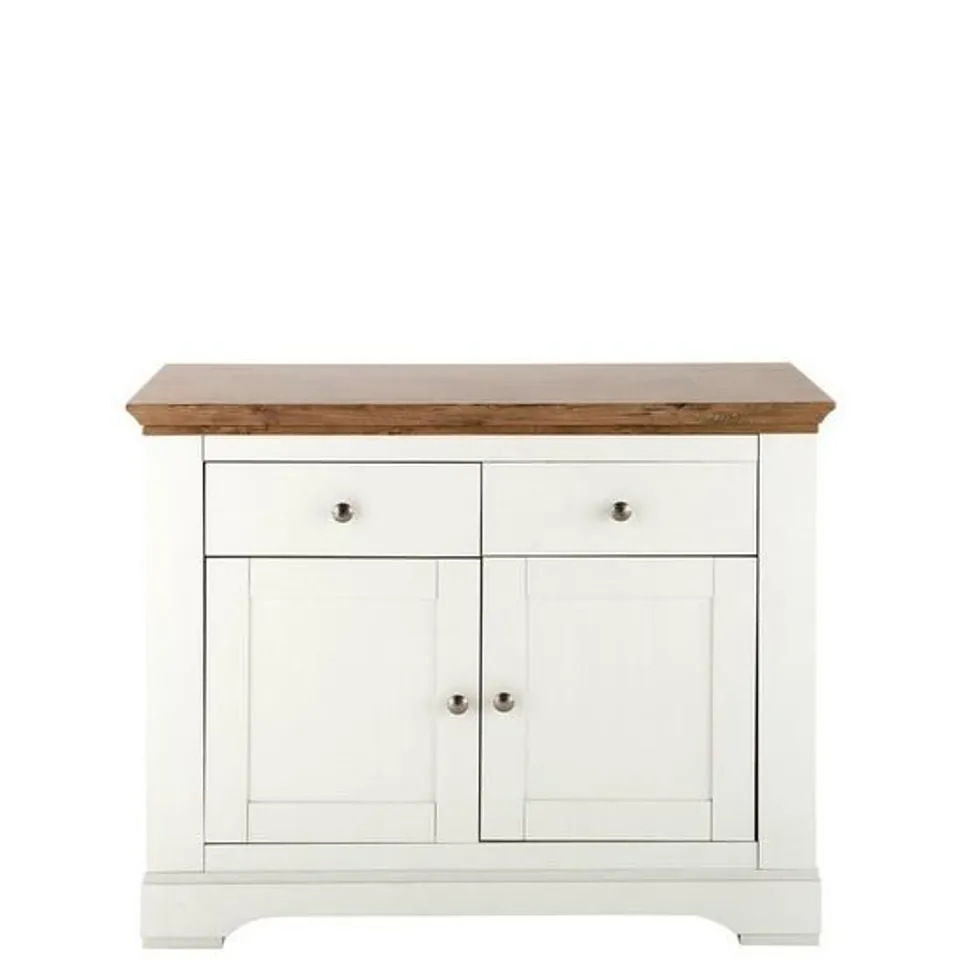 BOXED WILTSHIRE CREAM/OAK EFFECT COMPACT SIDEBOARD (1 BOX)