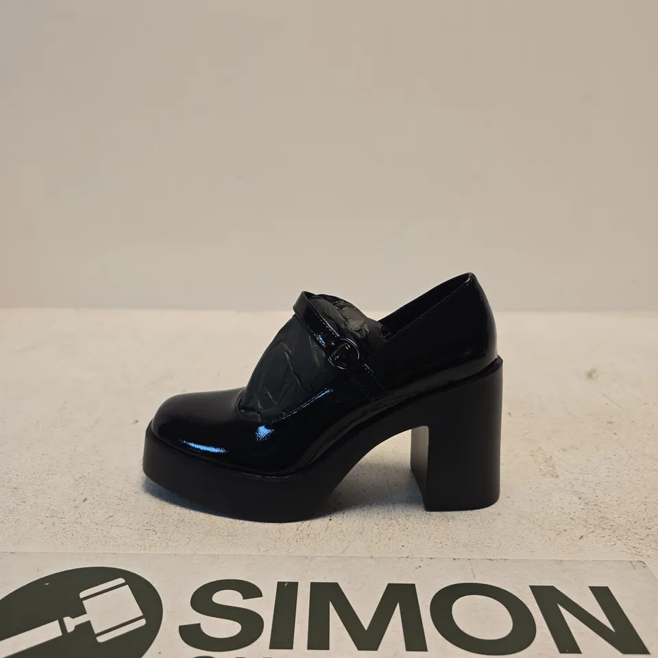 ASOS DESIGN BLACK PESO PLATFORM MARY JANE HEELS – UK 6