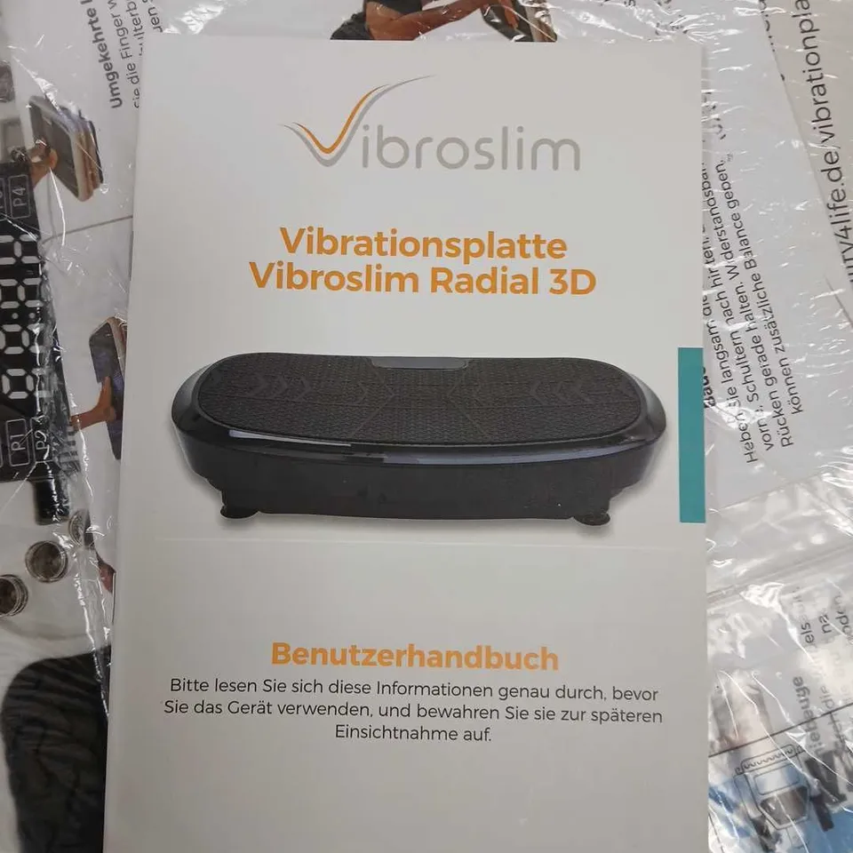 BOXED VIBROSLIM RADIAL 3D VIBRATION PLATE IN WHITE - COLLETION ONLY