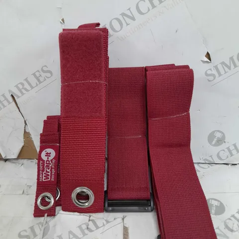 BOXED WRAP IT HEAVY DUTY STORAGE STRAPS - RED