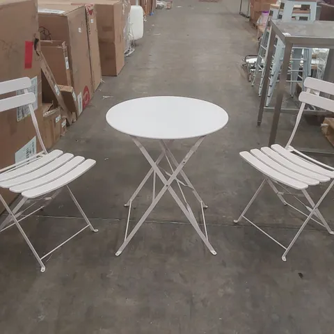 DESIGNER PINK METAL BISTRO SET