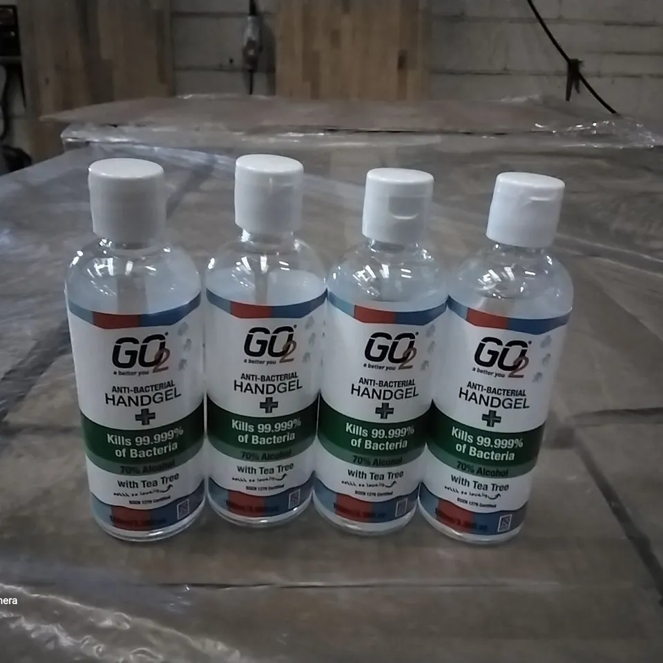 PALLET OF 203 BOXES CONTAINING 24 GO2 ANTI-BACTERIAL HAND GEL WITH TEA TREE