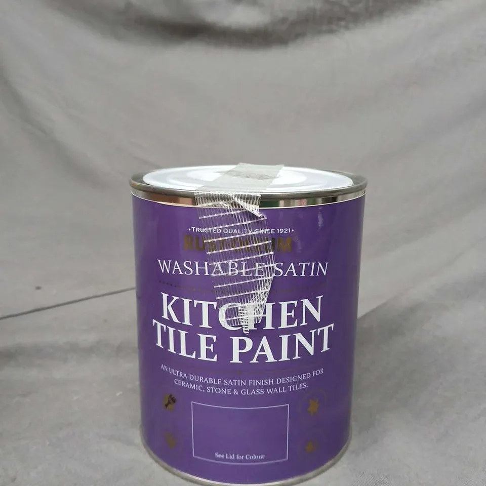 RUST AND OLEUM KITCHEN TILE PAINT SATIN 1L / COLLECTION ONLY 