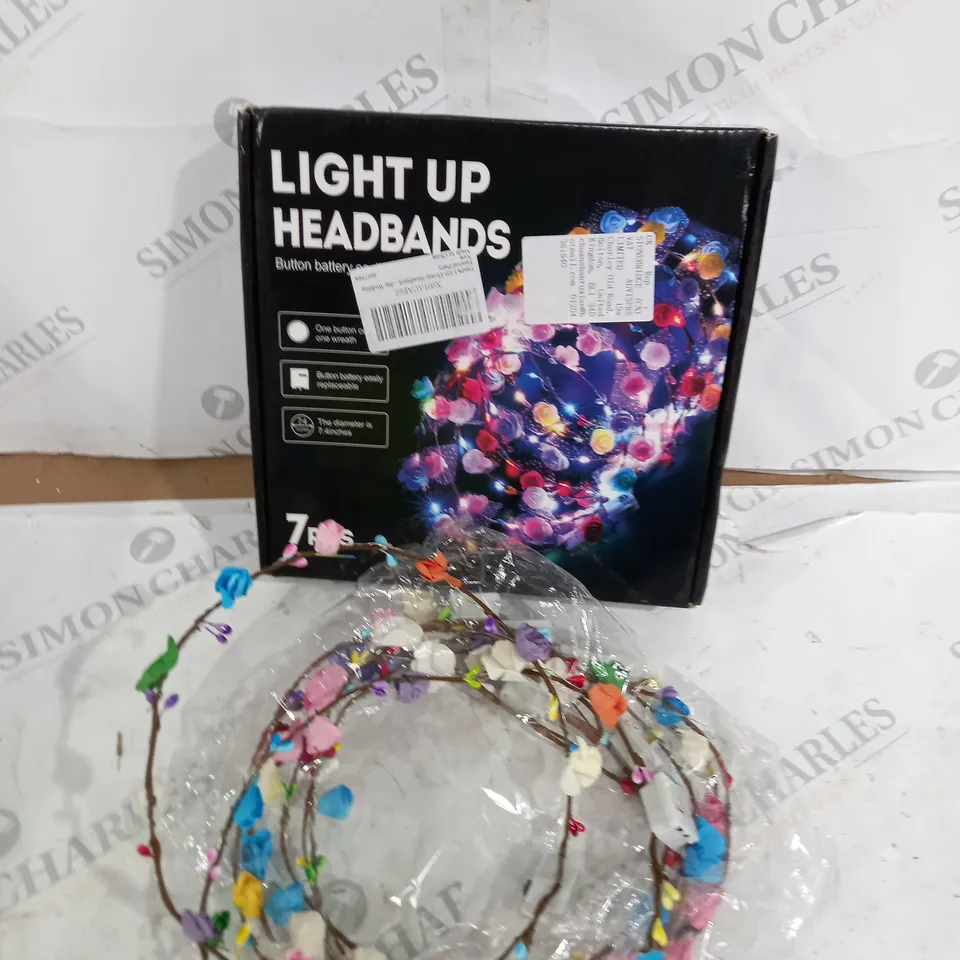 BOXED DESIGNER LIGHT UP BATTERY POWERED HEADBANDS