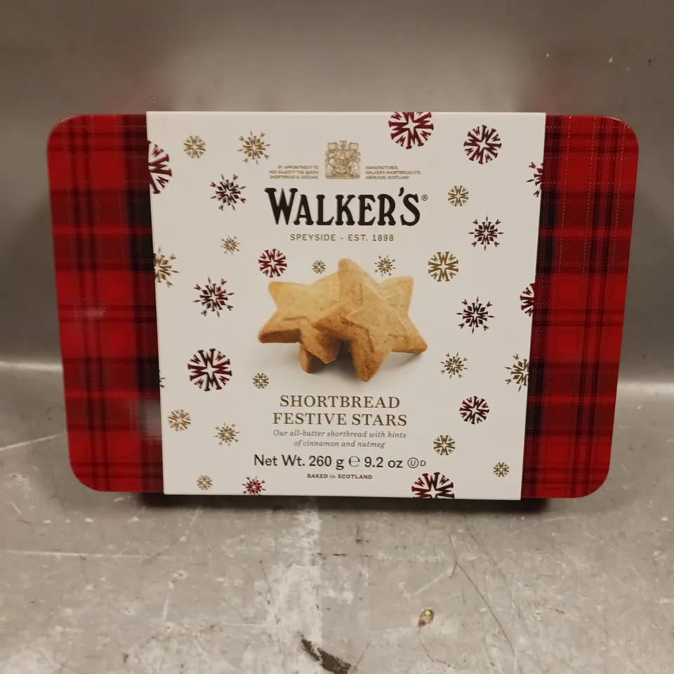 WALKERS SHORTBREAD FESTIVE STARS - 260G