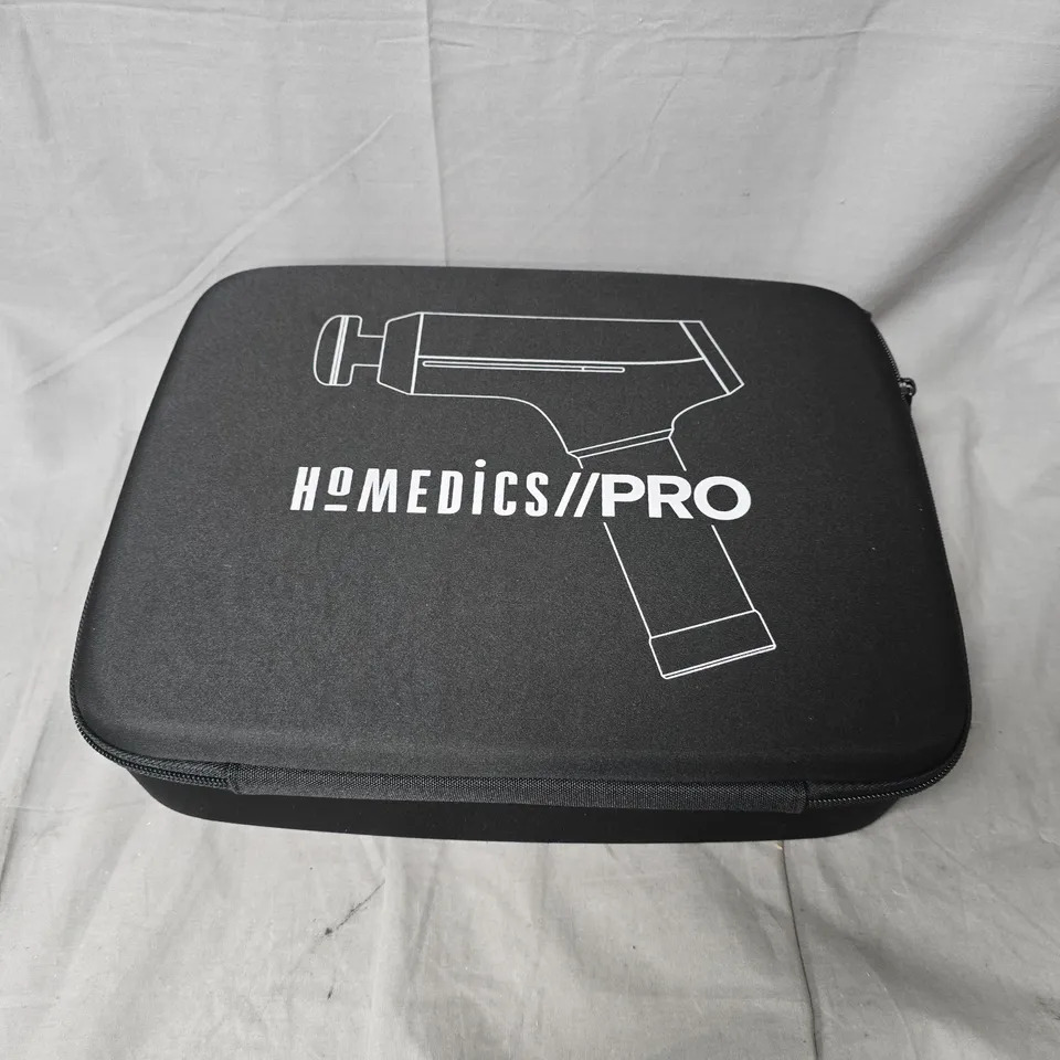 HOMEDICS PRO PHYSIO MASSAGE GUN SET IN CASE 