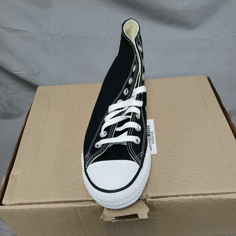 CONVERSE CHUCK TAYLOR ALL STAR HIGH-TOP SNEAKERS – BLACK. UK SIZE 6.5