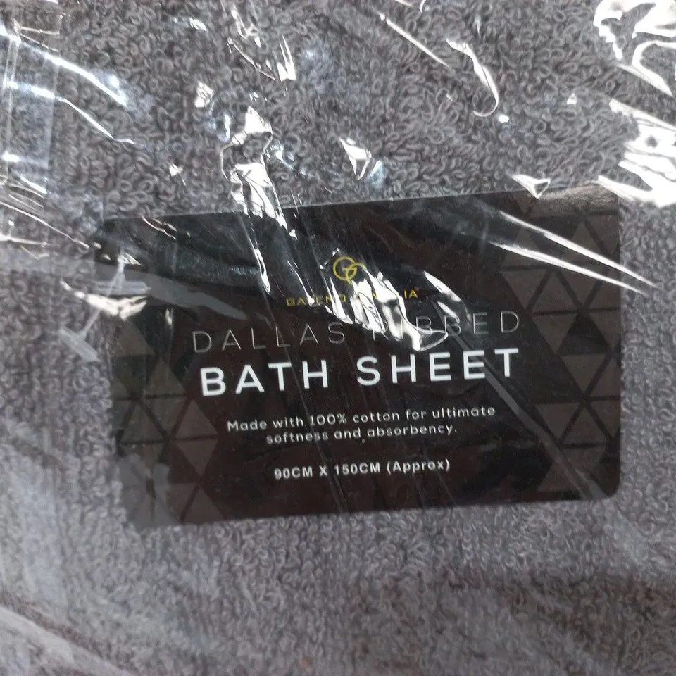 BAGGED GAVENO CAVAILIA DALAS RIBBED 90X150CM BATH SHEET IN GREY