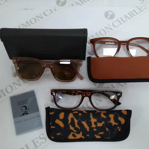 HUMMINGBIRD SUNGLASSES AND READING GLASSES IN TAN