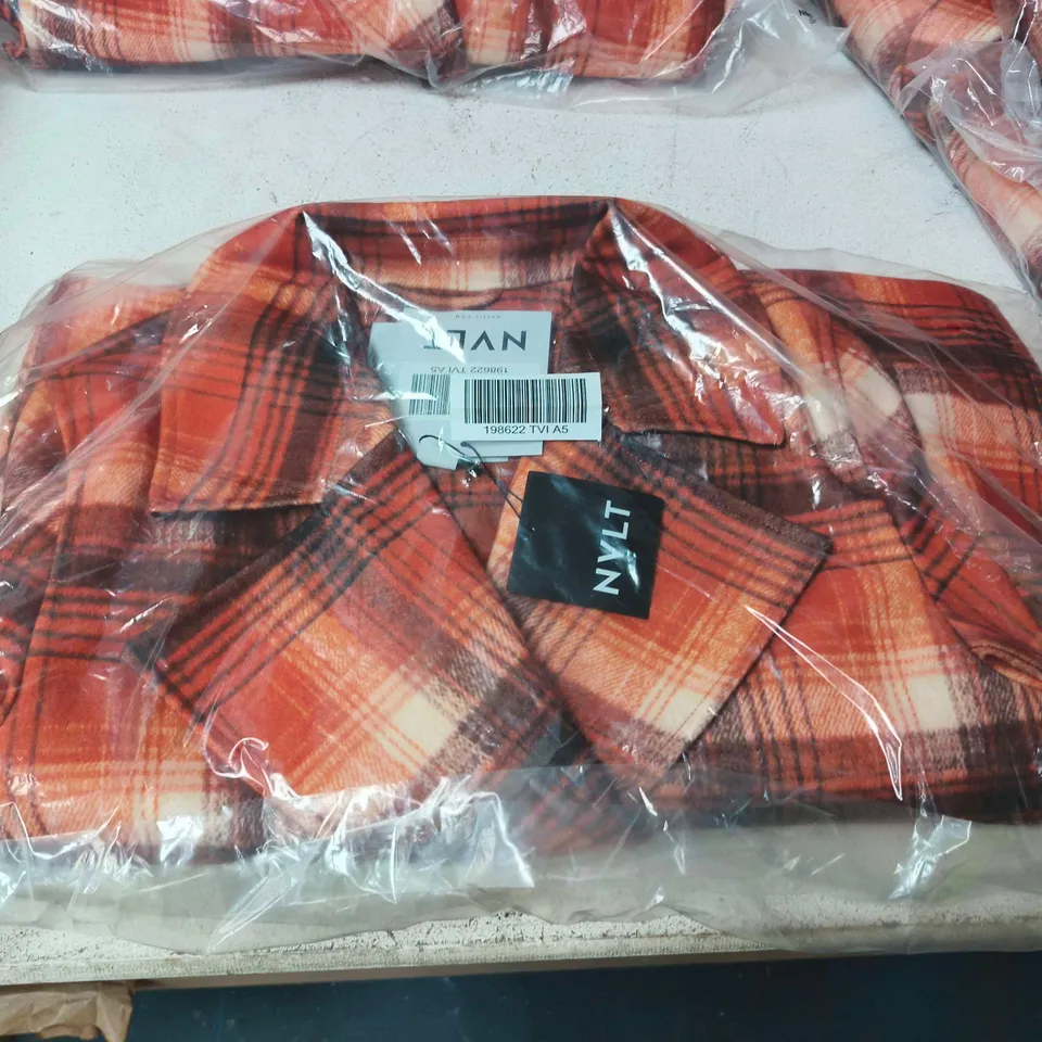 NVLT PLAID COAT – ORANGE CHECK