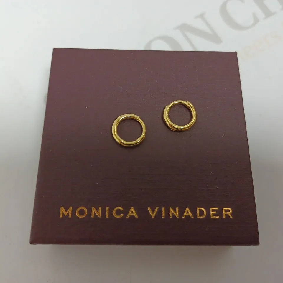 MONICA VINADER GOLD EFFECT HOOP EARRINGS